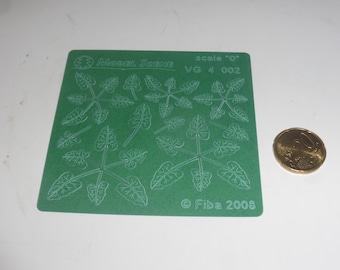 Scale 0 (also suitable for 1:35 etc) wild rhubarb - laser cut product from coloured paper Model Scene VG-4-002