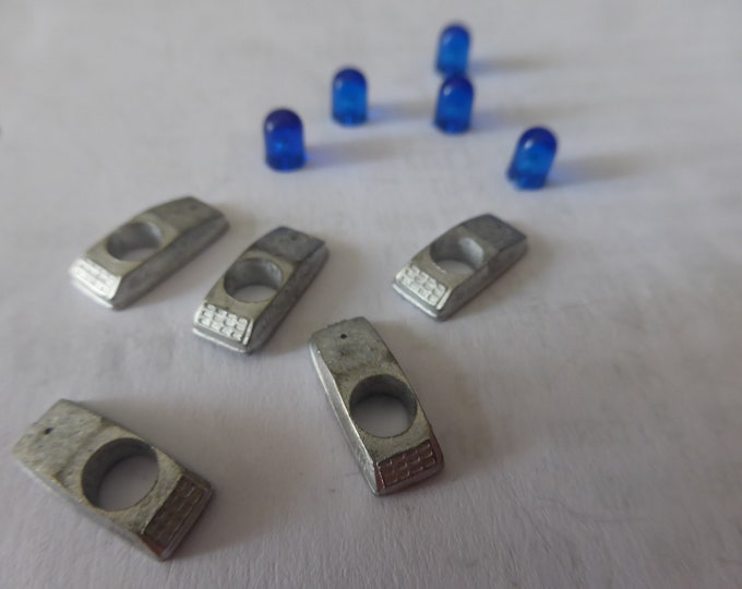 1:43 white metal police hooters with plastic blue beacon (pack of 5) Tron SP109