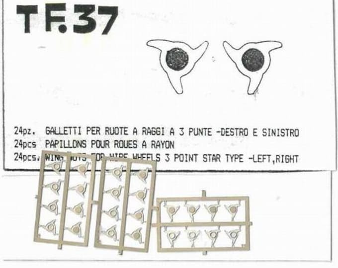 photo etched 1:43 three wings wheelspins (LHD/RHD) for GT and prototypes (2 types) Tron TF37