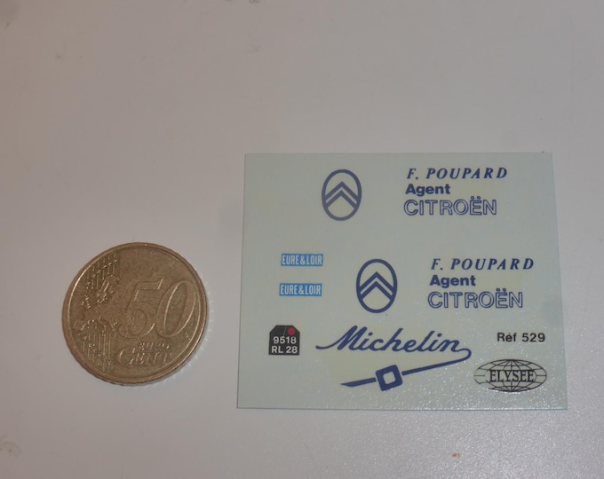 1:43 waterslide decals sheet Citroen Agent F.Poupard for vans of the 50-60s
