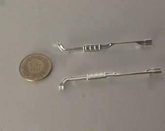 1:43 scale plastic chromed exhausts for Ferrari racing and GT cars of the 50-60s etc.