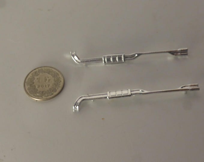 1:43 scale plastic chromed exhausts for Ferrari racing and GT cars of the 50-60s etc.