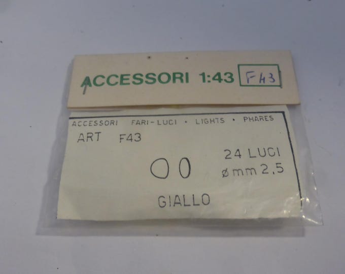 pack of 24 transparent 1:43 scale plastic lights (YELLOW) mm 2.5 FDS 43F