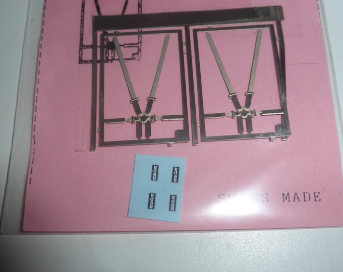 photo etched 1:43 racing 6-points seatbelts (pack of 2 with Repa decals) Sprint43 Z7