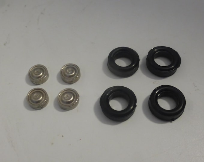 1:43 white metal nikeled wheels (and rubber tires) for Mercedes cars of the 50-60s FDS production #24/C