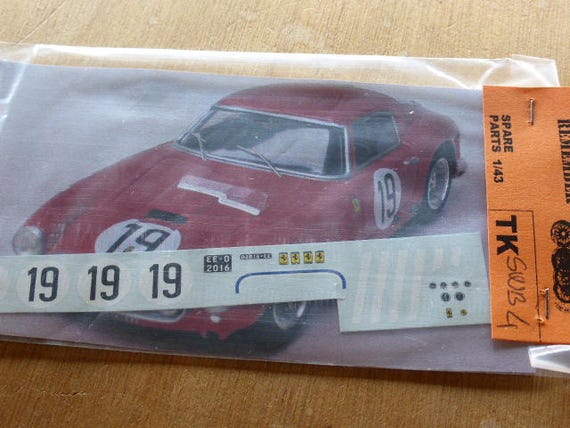 Berger 1962 LE MANS #59 FERRARI 250 GT SWB BERGER/DARVILLE 1:43 DECALS 