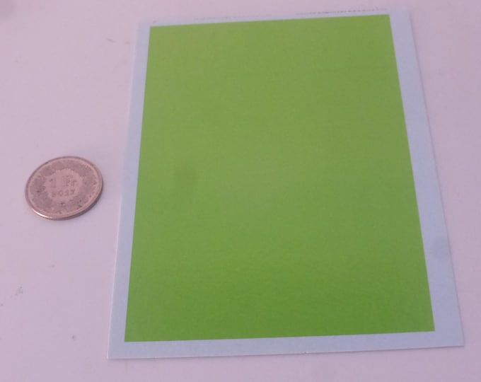 Waterslide decals sheet GLOSS APPLE GREEN colour (cm 11.25x7.65) Interdecal production