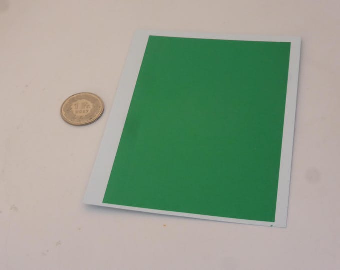 Waterslide decals sheet GLOSS MID GREEN colour (cm 11.25x7.65) Interdecal production