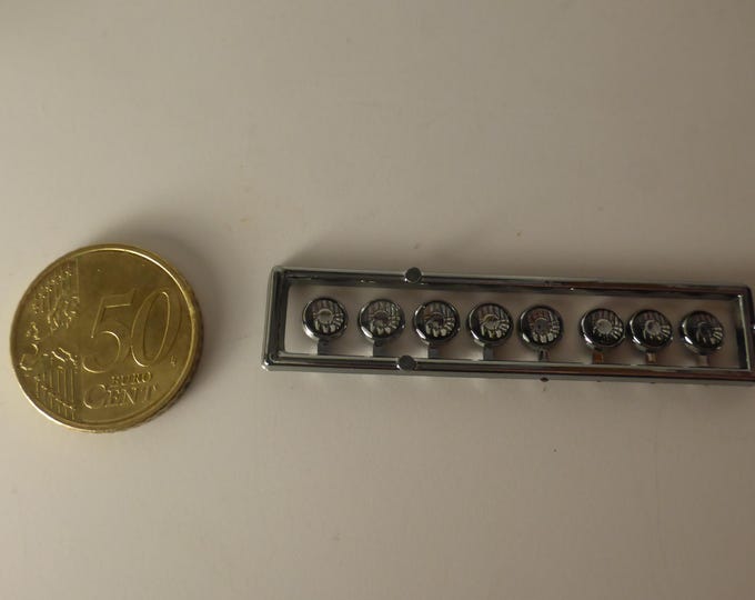 chromed plastic + resin round lights CLEAR mm 6.00 for model cars and other models (pack of 8)