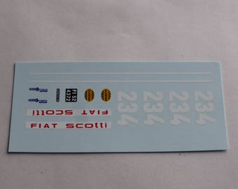 decals Fiat 128 Gr.2 Scotti Firenze "Shangry'là" 1970 Carrara Models 1:43