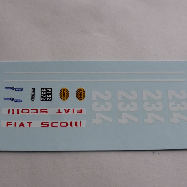 high quality decals Fiat 128 Gr.2 Scotti Firenze "Shangry'là" 1970 Carrara Models 1:43