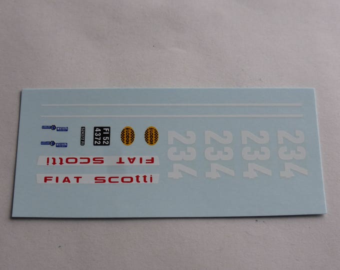 high quality decals Fiat 128 Gr.2 Scotti Firenze "Shangry'là" 1970 Carrara Models 1:43