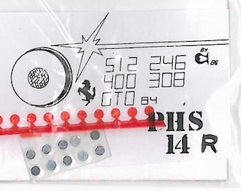 pack of 10 round red plastic lights with chromed base for Ferrari 512 400 246 308 288GTO etc mm 3 Tron PHS14R 1:43