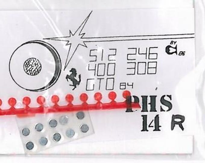 pack of 10 round red plastic lights with chromed base for Ferrari 512 400 246 308 288GTO etc mm 3 Tron PHS14R 1:43