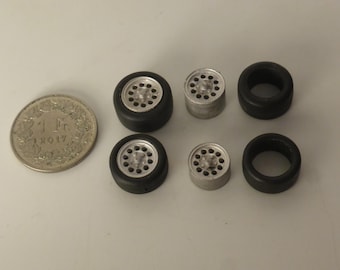 1:43 white metal wheels for Lancia 037 and other rally/racing cars of the 80s Tron A52