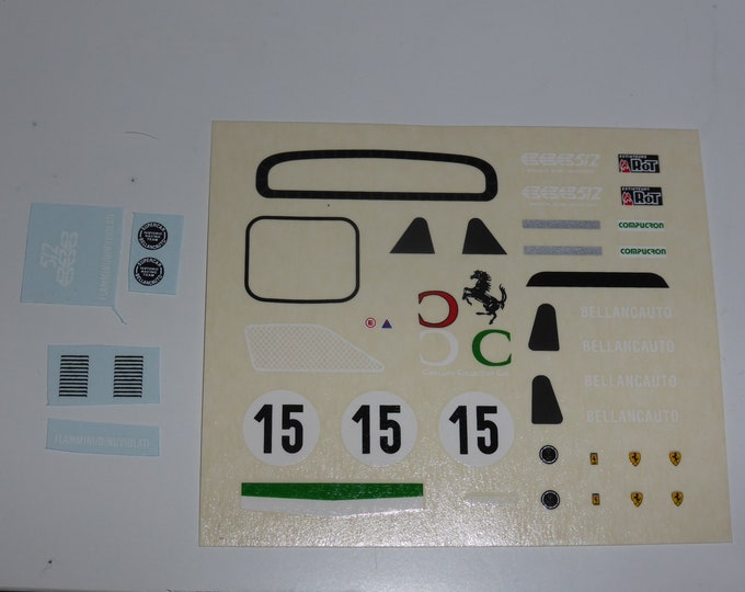 high quality 1:43 decals Ferrari 512BB Bellancauto 1000km Monza 1981 #15 Flammini/Dini/Violati Remember TK287