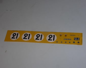 1:43 waterslide decals for Ferrari 250 GT SWB 1811GT Le Mans 1960 #21 "Beurlys"/Bianchi Cartograf production