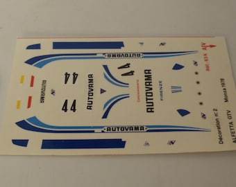 1:43 decals Alfa Romeo Alfetta GTV Autovama ETCC 4h Monza 1978 #44 Francia/Bigliazzi Cartograf printing