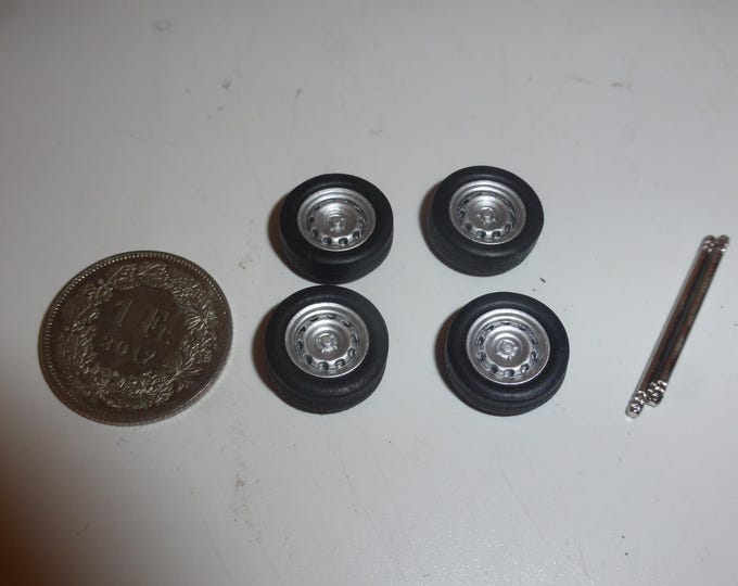 1:43 plastic wheels for Alfa Romeo Giulia / Giulietta Sprint Speciale and other cars of the 60s GMW045