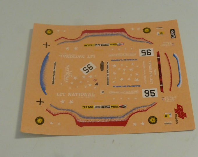 1:43 decals for Porsche 930 Turbo Gr.B Almeras-Lit National Le Mans 1983 #95 Almeras/Almeras/Guillot