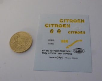 1:43 waterslide decals sheet Citroen Traction Avant 11CV Légère 1951 Danoise