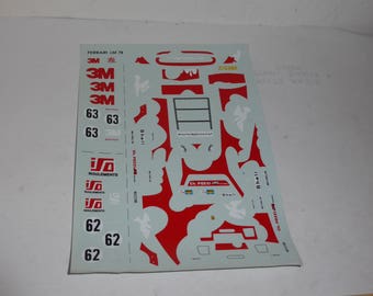 1:43 decals Ferrari 512 BB-LM 3M-ISO Charles Pozzi Le Mans 1979 #62/63