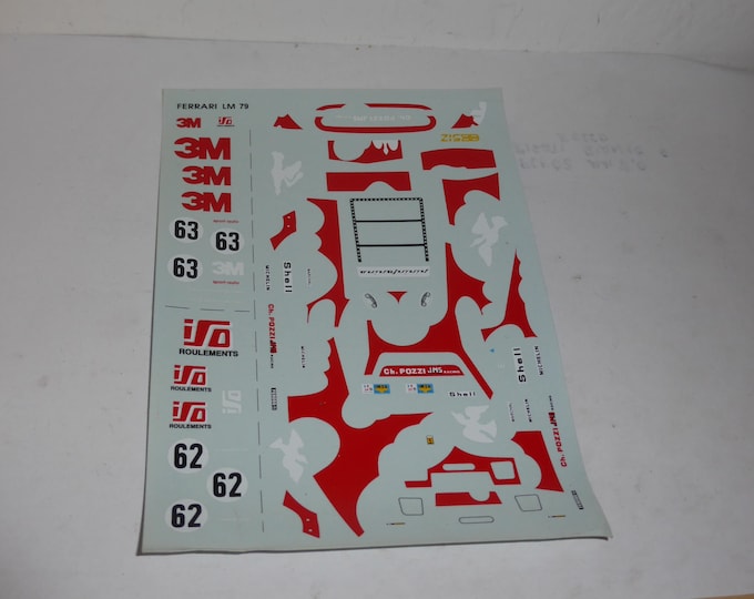 high quality 1:43 decals Ferrari 512 BB-LM 3M-ISO Charles Pozzi Le Mans 1979 #62/63