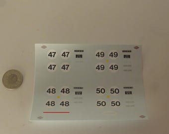 1:43 waterslide decals for Alpine Renault M63 Le Mans 1963 various versions