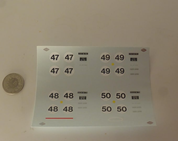 1:43 waterslide decals for Alpine Renault M63 Le Mans 1963 various versions