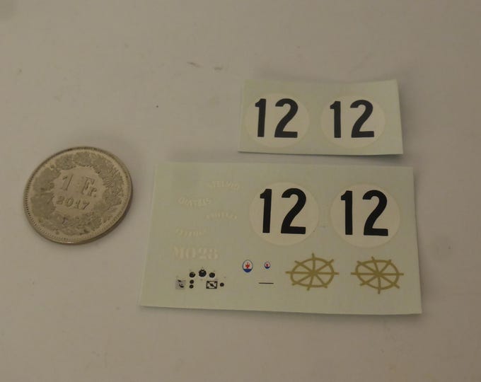 1:43 waterslide decals sheets Maserati 300S Le Mans 1957 #12 Scarlatti/Bonnier