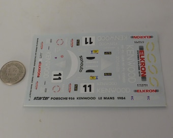 1:43 decals for Porsche 956 Gr.C Kremer Kenwood Le Mans 1984 #10 Jones/Schuppan/Jarier Starter