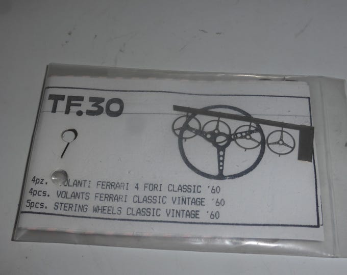 1:43 photoetched and plastic 3-spoke steering wheels (pack of 4 pcs) for racing cars of the 60s Tron TF30
