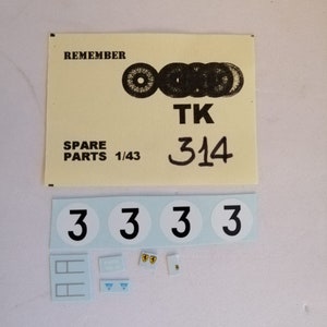 1:43 waterslide decals set for Ferrari 330 P4 Coupé 1000km Monza 1967 #3 Bandini/Amon Remember TK314