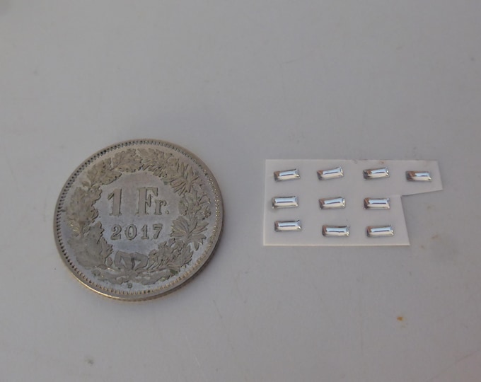 pack of 10 lights for model cars and other models mm 3.5x2.0 rectangular CLEAR Remember production