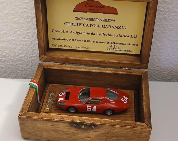 Fiat Abarth 1300 OT Long Tail 1000km Monza 1966 #54 Ortner/Steinmetz CARRARA Models 1:43 factory built CM43B-06B