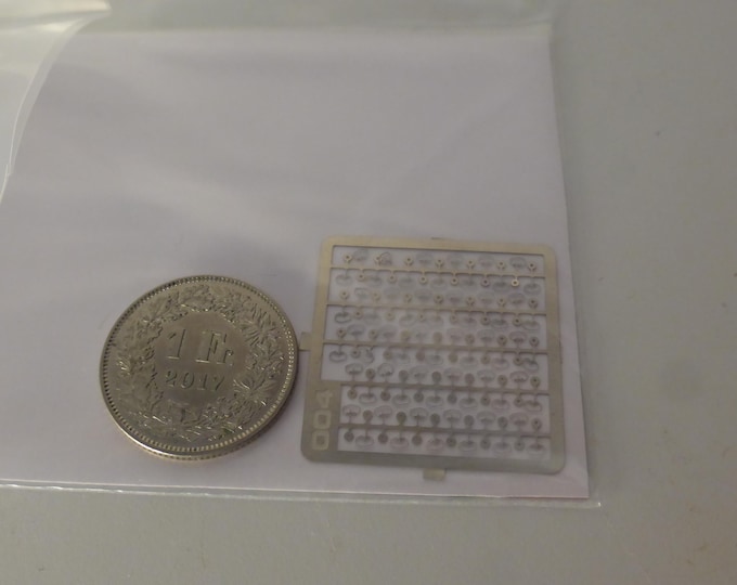 1:43 photoetched hood fasteners and pin for sports and racing cars - many different shapes