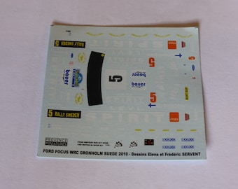 1:43 decals for Ford Focus WRC Levi Spirit Rally Sweden 2010 #5 Gronholm Provence Miniatures