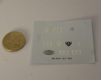 1:43 waterslide decals sheet FFI scripts and markings France 30s