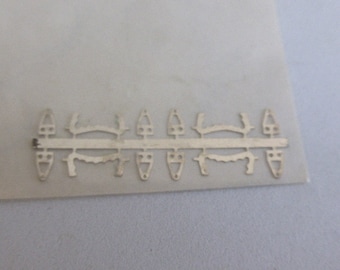 Pack of photoetched frames and supports for windscreens of 50s single seaters 1:43 scale FDS 5F