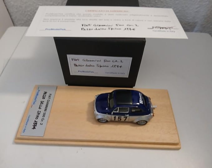 Fiat Giannini 500 Gr.2 Passo dello Spino 1974 #157 ProModelTek special edition on Carrara Models base 1:43 f.built