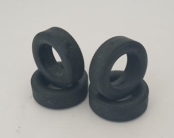 1:18 set of 4 sporting tires for GT and racing cars of the 60-70-80s treaded mm 39.55x14.25