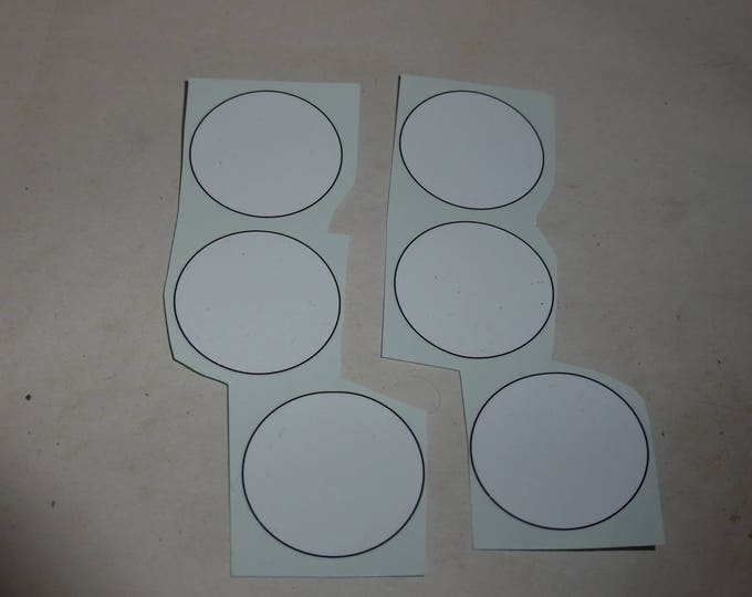 racing number 1:18 white roundels with black frame (mm 28.0) 01DE18