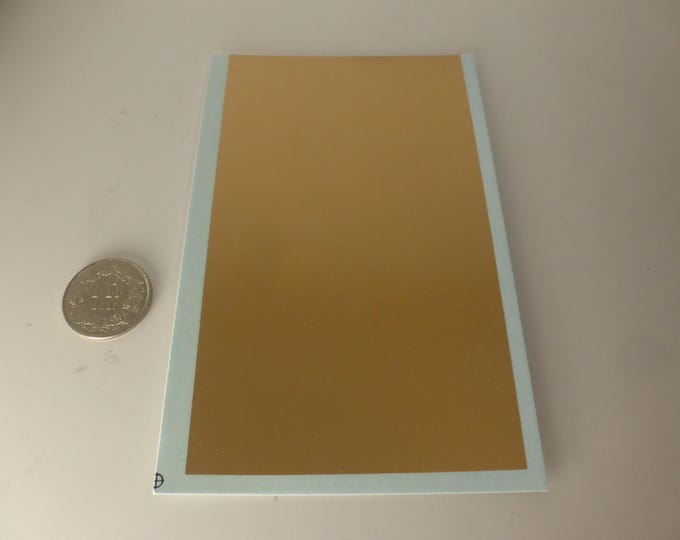 Waterslide decals sheet GLOSS GOLD COPPERISH colour (cm 13.25x7.65) Interdecal production