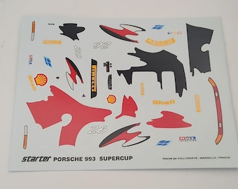 1:43 decals sheet for Porsche 911 993 Supercup 1995 Vip Car #26 Starter production