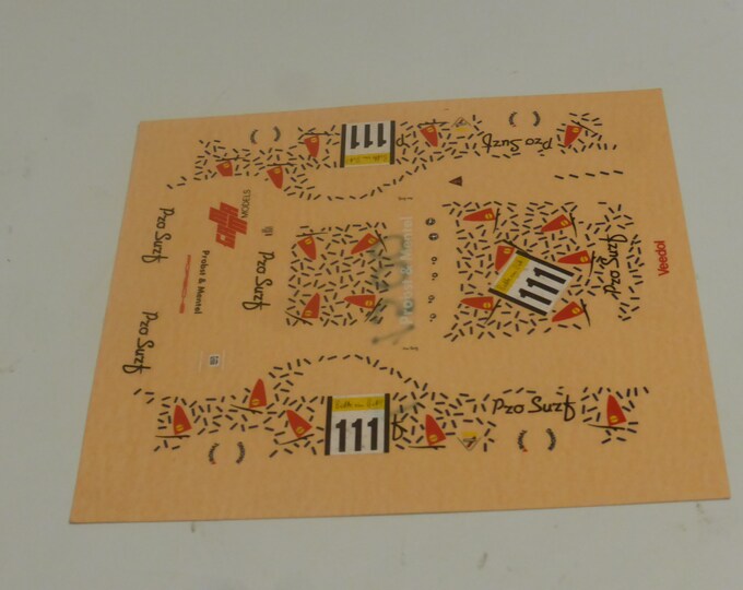 1:43 decals for Porsche 928 S Gr.B Pro Surf 1000km Nurburgring 1983 #111 Probst/Haug/Walter