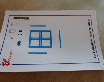 1:43 decals Fiat Abarth 1000 TC Group 5 Carrara Models