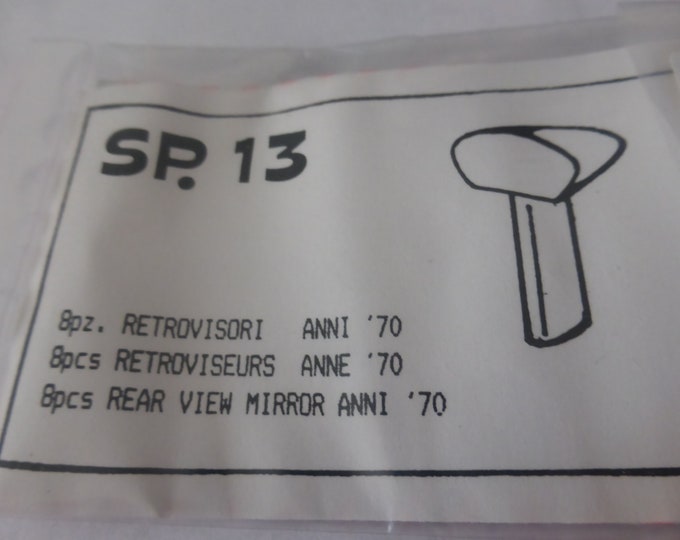 1:43 scale white metal side mirrors for sports and racing cars of the 70 Porsche 917 etc (pack of 8 pieces) Tron SP13