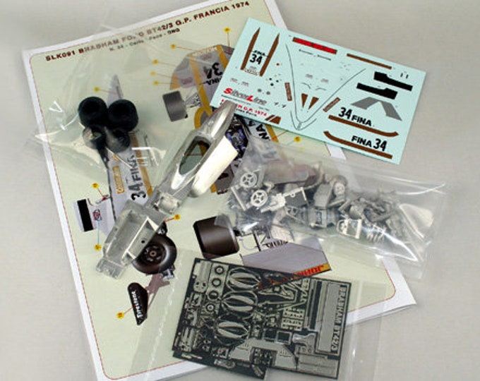 Brabham Cosworth BT42/3 F.1 French GP 1974 Carlos Pace TAMEO Kits SLK091 1:43 to paint and to assemble