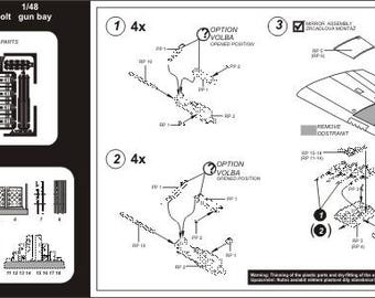 1:48 Republic P47D Thunderbolt gun bay extra detailing resin and photoetched parts Aires Hobby Models 4136
