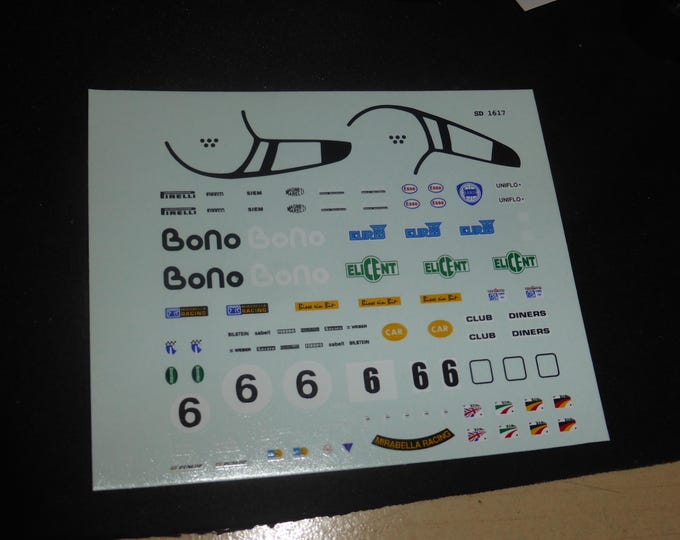 1:43 decals Lancia LC2 GrC Mirabella Racing world endurance series 1983 season Madyero by Remember TK102
